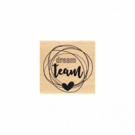 Tampon bois Dream Team - Toujours dans le mouv' - Florilèges Design