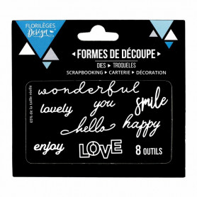 Dies Love 8pc - Florilèges Design
