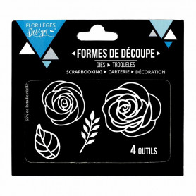 Dies Roses 4pc - Florilèges Design