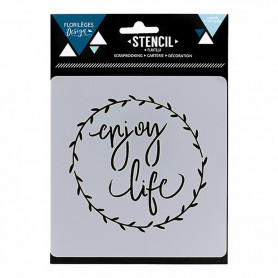 Pochoir Enjoy life - Florilèges Design