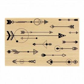 Tampon bois Fantaisie de flèches - Histoire naturelle - Florilèges Design