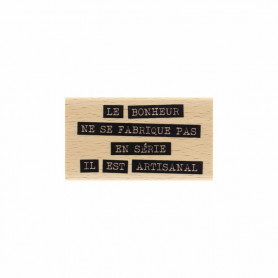 Tampon bois bonheur artisanal - Histoire naturelle - Florilèges Design