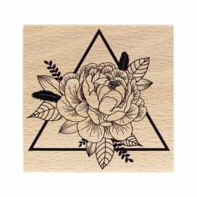 Tampon bois Triangle Floral - Envolée Poétique - Florilèges Design