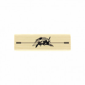Tampon bois Fleurs fléchées - La vie est belle - Florilèges Design