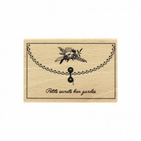 Tampon bois Petits secrets bien gardés - La vie est belle - Florilèges Design
