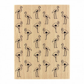 Tampon bois Flamands Roses - Evasion estivale - Florilèges Design