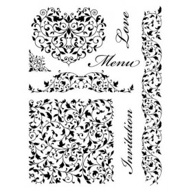Tampons Volutes- Menu Love Invitation - Artemio
