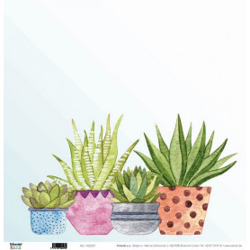 Papier 30x30 Plantes grasses 1f - Artemio