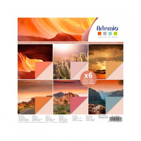 Set de papier 30x30 Photos Désert 6f –  Artemio