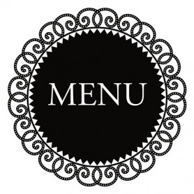 Tampon bois Menu Médaillon – Artemio