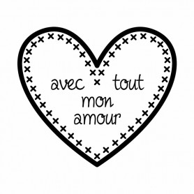 Kit Mini tampon et bloc Mon amour - Artemio