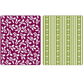 Classeur de gaufrage Powdered Sugar & Snow Globe 10,8x13,97cm - Sizzix embossing folders