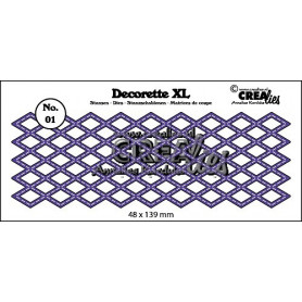 Die Decorette XL 01 Diamond with stitchline - Crealies