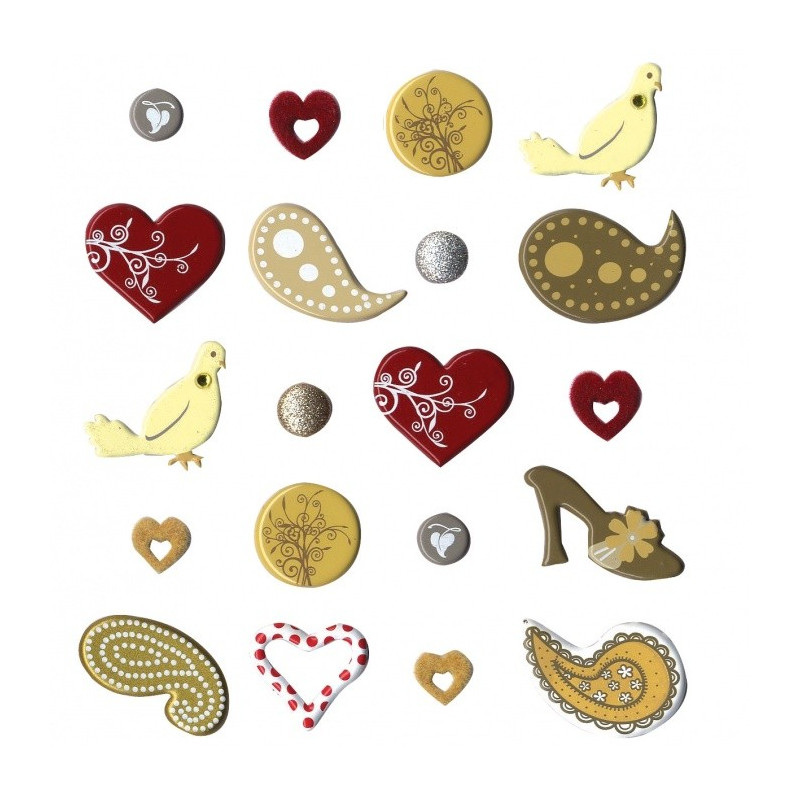 Lot De 60 Attaches Parisiennes Rondes - Pour Faire-Part, Scrapbooking, Carterie, Encadrement