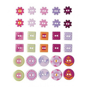 Boutons Epoxy Flowers 30 pc - Artemio