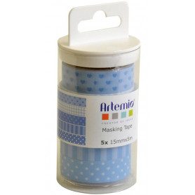 Masking Tape Lollipop Bleu 5 x 5 m - Artemio