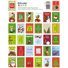 Stickers Timbres Noël Lutins - Artemio