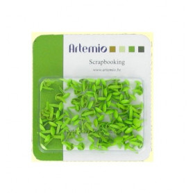Mini Brads rond vert 100 pcs - Artémio