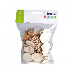 Assortiment hexagones en bois 129 pcs - Artémio