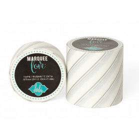Masking Tape Rayures argentées 5,08 cm - Marquee Love - Heidi Swapp