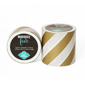 Masking Tape Rayures dorées 5,08 cm - Marquee Love - Heidi Swapp