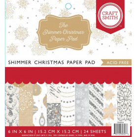 Set de papier 15x15 Shimmer Christmas 24f – Craft Smith
