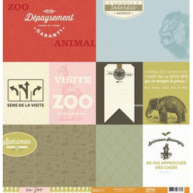 Papier 30x30 Animal 1f - Collection Au Zoo Kesi'art