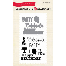 Die & stamp set Party Time - Echo Park