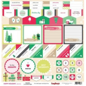 Papier 30x30 Accents 1f – Happy Holidays Scrapberry's