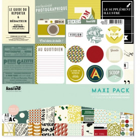 Set de papier 30x30cm Edito 9f et stickers - Kesi'art