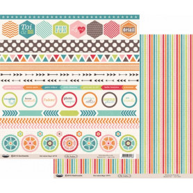 Papier 30x30 Eté indien rayé 1f – Swirlcards
