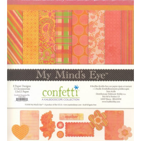 Set de papier 30x30 Confetti 8f et die-cuts - My Mind's Eye