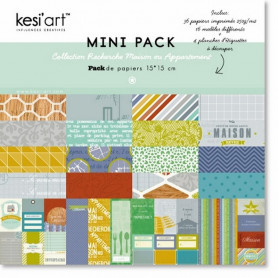Set de papier 15x15 Recherche Maison 36f - Kesi'art