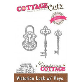 Dies Cadenas et Clés - CottageCutz - Scrapping Cottage Dies Victorian Lock w/ Keys