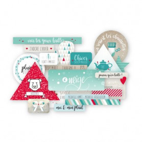 Die-cuts Mint choco et gourmandises 21pc - Les ateliers de Karine