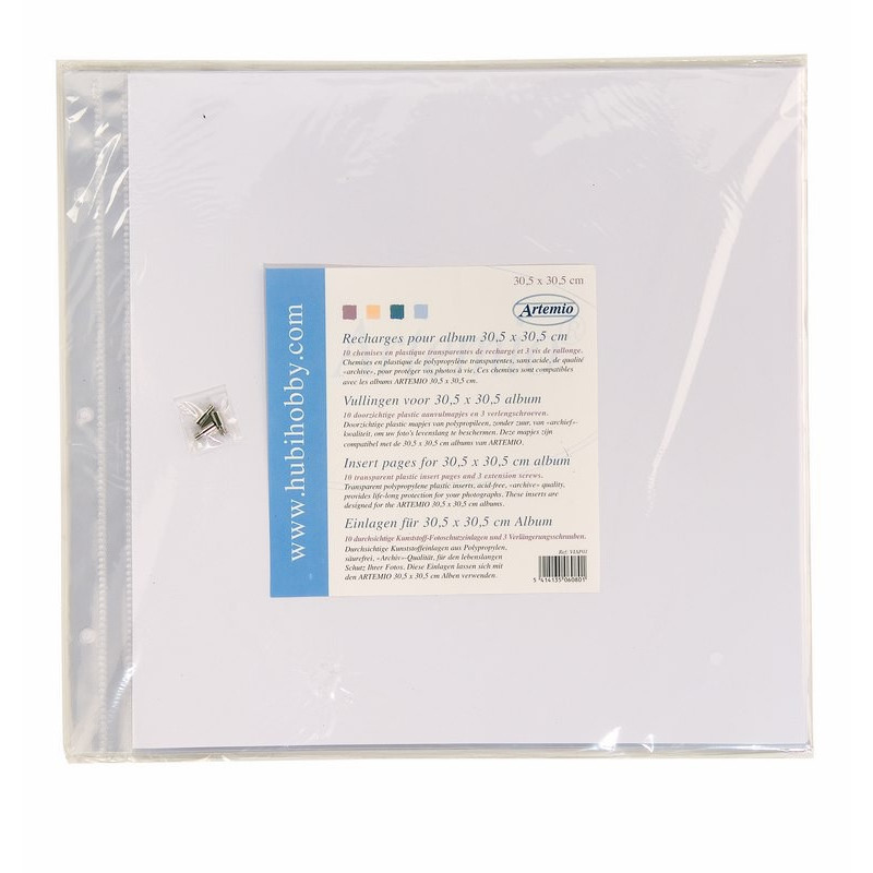 Album Photo Artemio 31x35cm - 10 Pochettes 30.5x30.5cm, Turquoise | Pour Scrapbooking, Sans Acide