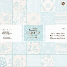Set de papier 15x15 Eau de Nil (32f) – Capsule Docrafts Papermania
