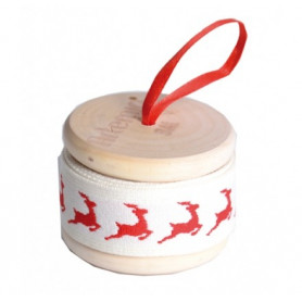 Ruban Rennes rouges sur fond blanc 30mm x 3 m – Artemio