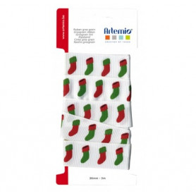 Ruban Chaussettes de Noël 1x3m – Artemio