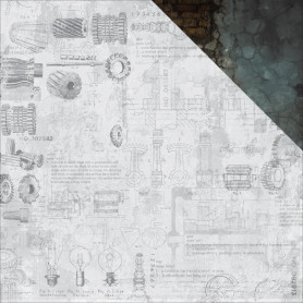 Papier 30x30 Plans 1f – Collection Factory 42 Kaisercraft