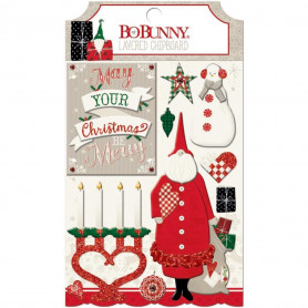 Chipboards 3D Merry & Bright 10pc - Bo Bunny