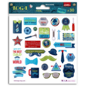Stickers Epoxy 100% Masculin 30 pc - Toga