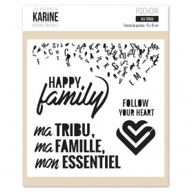 Pochoir Ma tribu - Version Originale - Les ateliers de Karine