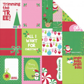 Papier 30x30 Jingle 1f – Collection Mint Twist Kaisercraft