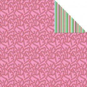 Papier 30x30 Candy Stripe 1f – Collection Mint Twist Kaisercraft