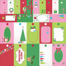 Papier 30x30 Tags To Froms prédécoupés 1f – Collection Mint Twist Kaisercraft