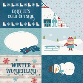 Papier 30x30 4x6 Journaling Cards 1f - I Love Winter - Echo Park