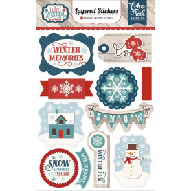 Chipboards 3D I Love Winter - Echo Park