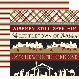 Papier 30x30 Border Strips 1f - Wise Men Still Seek Him - Echo Park