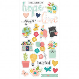 Chipboards Faith 27pc - Simple Stories